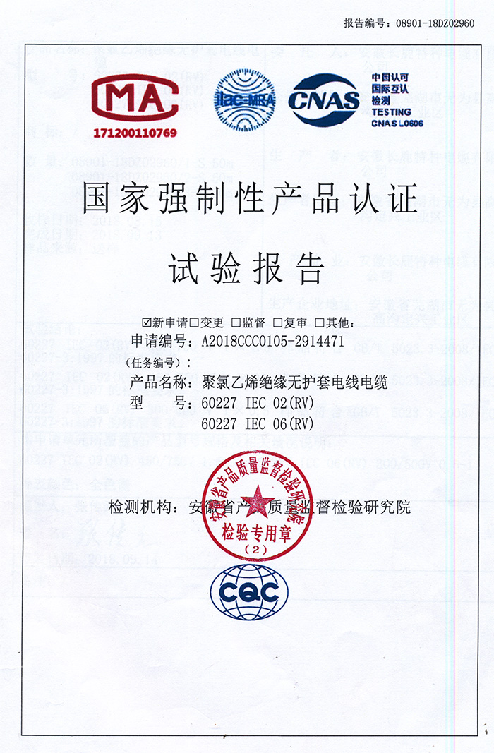 RV 3C檢驗(yàn)報告